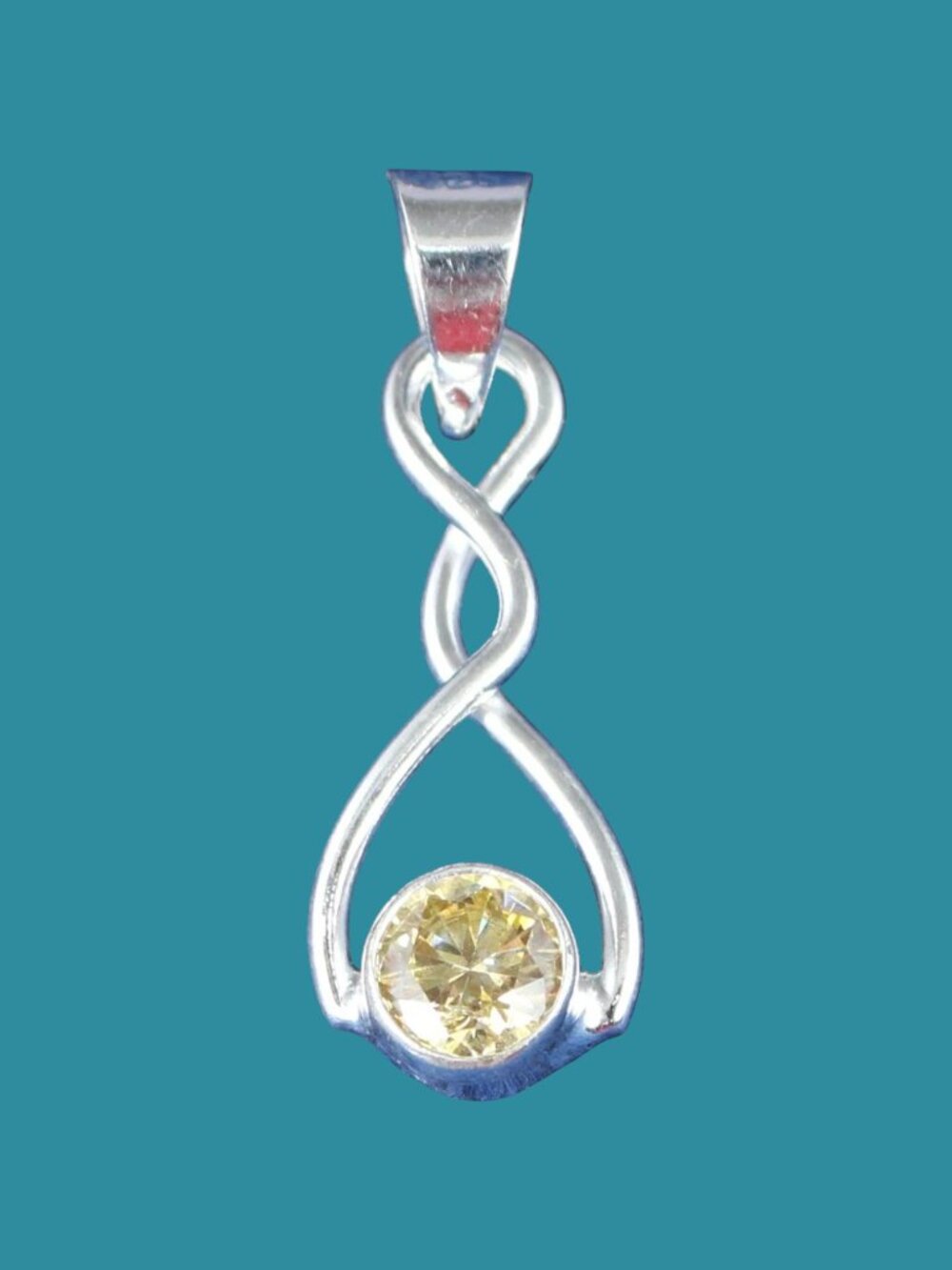 1.18 Carat Champagne Diamond Solitaire Round Certified Pendant